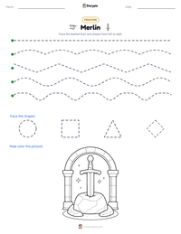 Merlin printable worksheet preview
