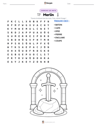 Aperçu de la feuille de travail imprimable Merlin