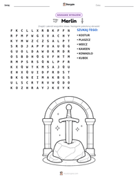 Podgląd drukowalnego arkusza ćwiczeń Merlin