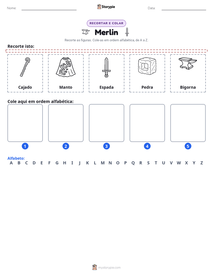 Recortar & Colar Alfabeto