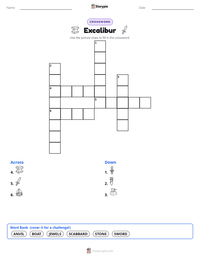 Excalibur printable worksheet preview