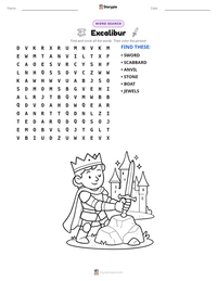 Excalibur printable worksheet preview