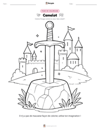 Aperçu de la feuille de travail imprimable Camelot