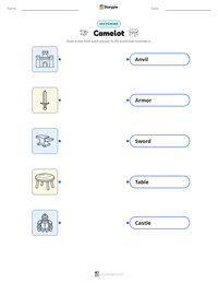 Camelot printable worksheet preview