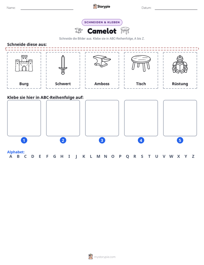 Schneiden & Einfügen Alphabet