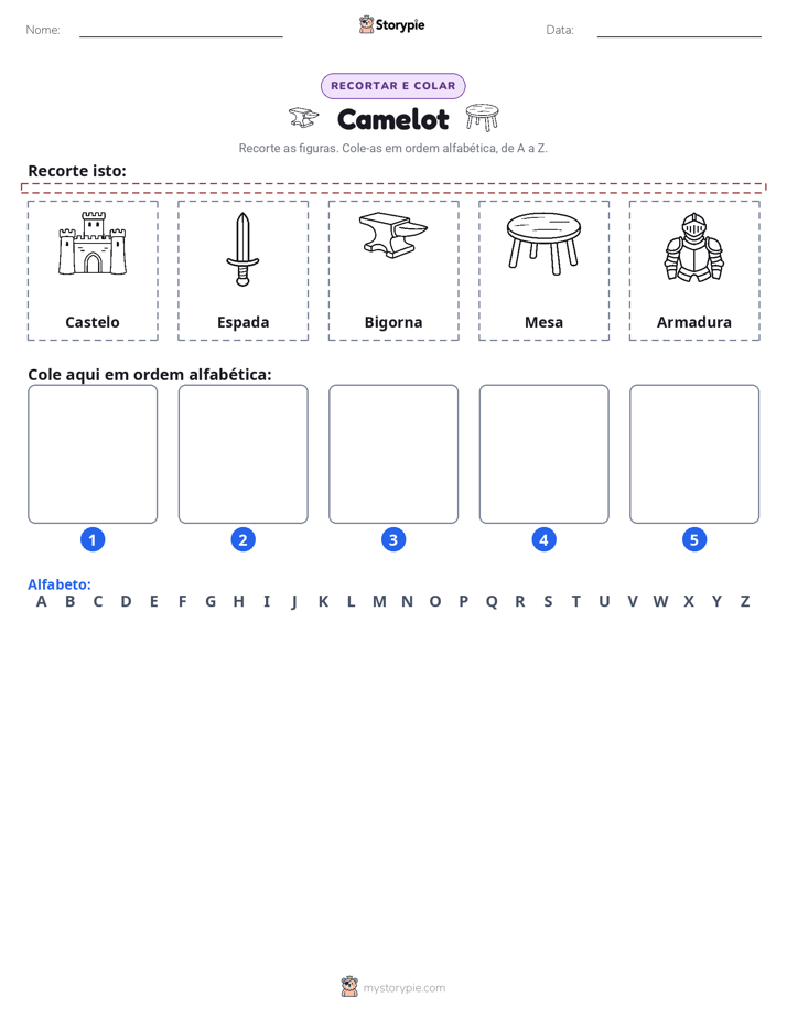 Recortar & Colar Alfabeto