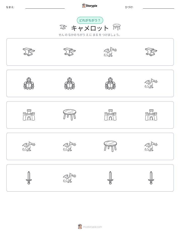 異なるものを見つけよう