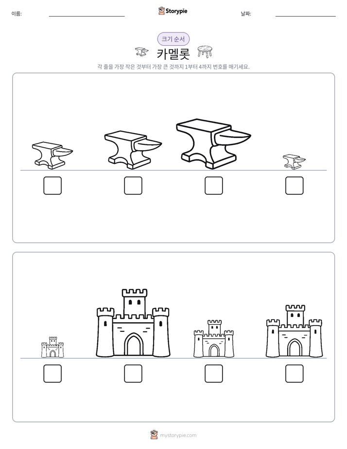 크기 순서
