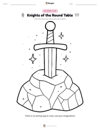 Knights of the Round Table printable worksheet preview