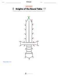 Knights of the Round Table printable worksheet preview