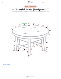 Yuvarlak Masa Şövalyeleri yazdırılabilir çalışma sayfası önizlemesi