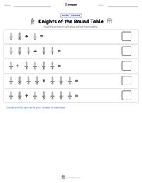 Knights of the Round Table printable worksheet preview