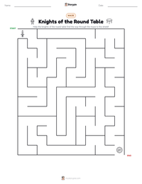 Knights of the Round Table printable worksheet preview