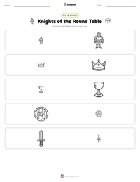 Knights of the Round Table printable worksheet preview