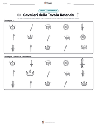 Anteprima della scheda stampabile di Cavalieri della Tavola Rotonda