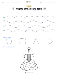 Knights of the Round Table printable worksheet preview