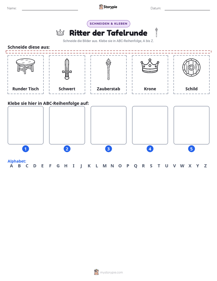Schneiden & Einfügen Alphabet