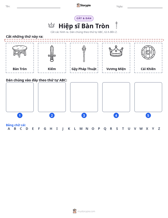 Cắt & Dán Chữ Cái