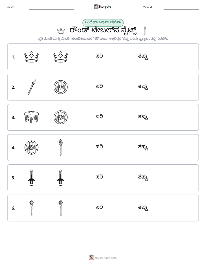 ಒಂದೇ ಅಥವಾ ವಿಭಿನ್ನ