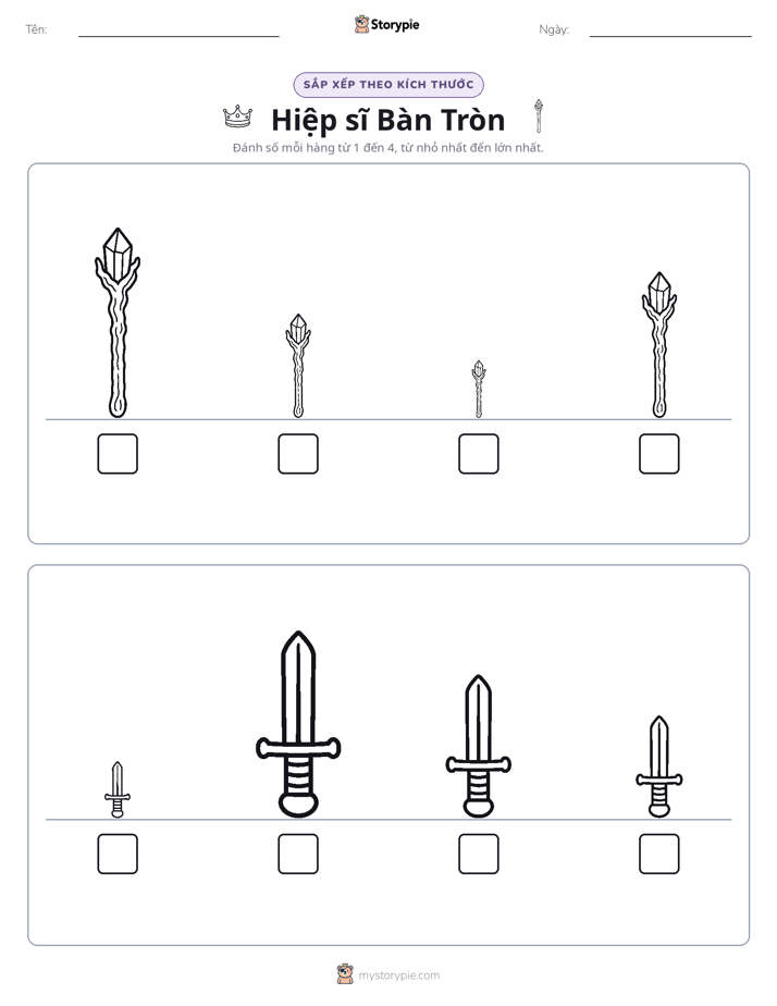 Thứ Tự Kích Thước