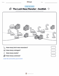 The Loch Ness Monster - Scottish printable worksheet preview