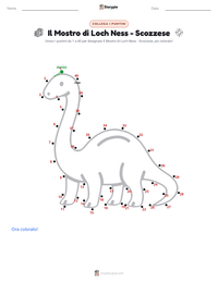 Anteprima della scheda stampabile di Il Mostro di Loch Ness - Scozzese