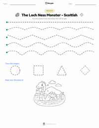 The Loch Ness Monster - Scottish printable worksheet preview