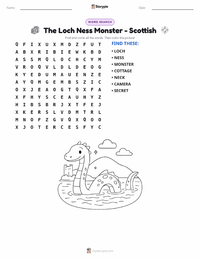 The Loch Ness Monster - Scottish printable worksheet preview