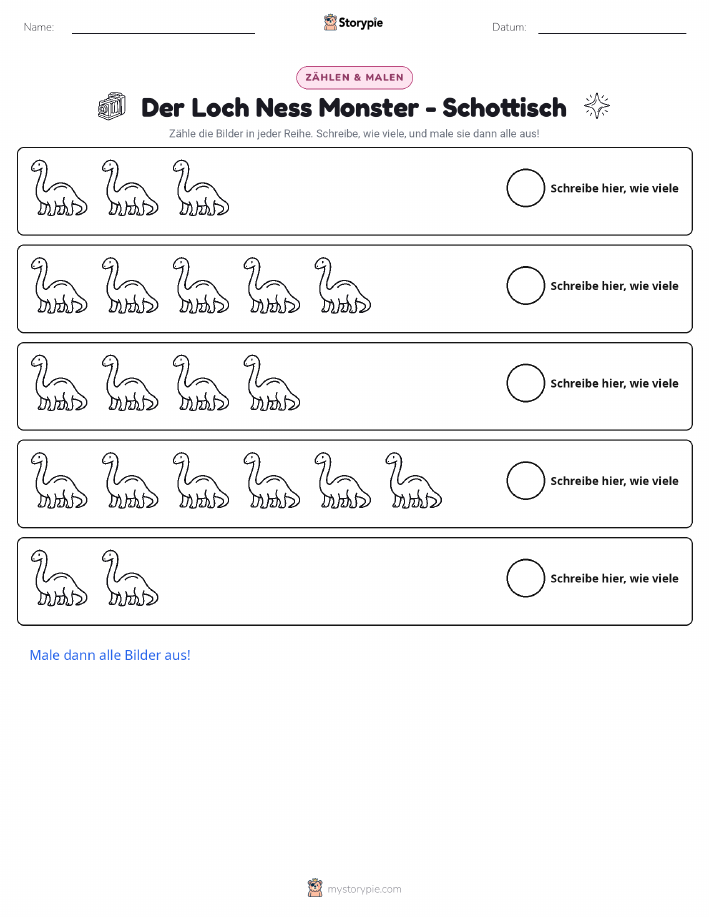 Zählen & Ausmalen