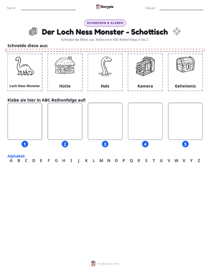 Schneiden & Einfügen Alphabet