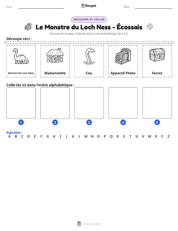 Découper & Coller l'Alphabet