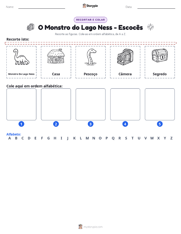 Recortar & Colar Alfabeto