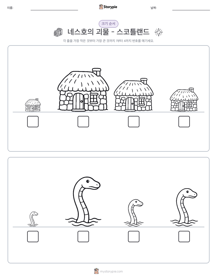 크기 순서