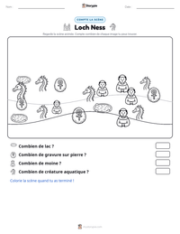 Aperçu de la feuille de travail imprimable Loch Ness