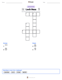 Loch Ness printable worksheet preview