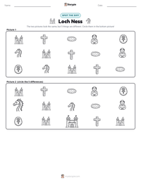 Loch Ness printable worksheet preview