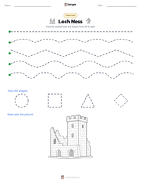 Loch Ness printable worksheet preview