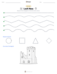 Anteprima della scheda stampabile di Loch Ness