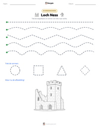 Loch Ness afdrukbare werkblad voorbeeld