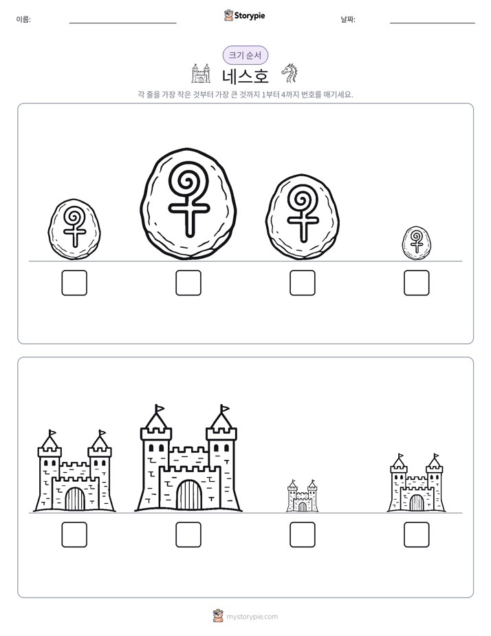 크기 순서