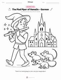 The Pied Piper of Hamelin - German printable worksheet preview