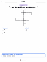 Der Rattenfänger von Hameln - Deutsch druckbare Arbeitsblatt Vorschau