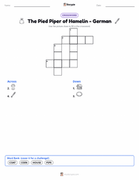 The Pied Piper of Hamelin - German printable worksheet preview