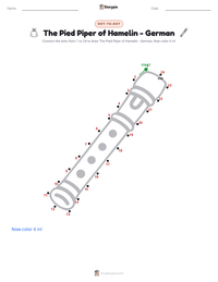 The Pied Piper of Hamelin - German printable worksheet preview