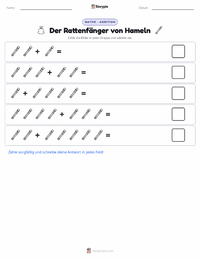 Der Rattenfänger von Hameln - Deutsch druckbare Arbeitsblatt Vorschau