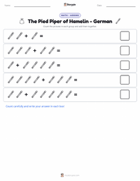 The Pied Piper of Hamelin - German printable worksheet preview