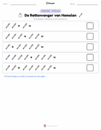 De Rattenvanger van Hamelen - Duits afdrukbare werkblad voorbeeld