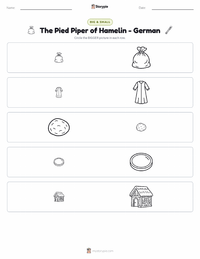 The Pied Piper of Hamelin - German printable worksheet preview