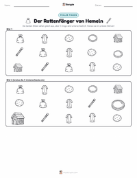 Der Rattenfänger von Hameln - Deutsch druckbare Arbeitsblatt Vorschau