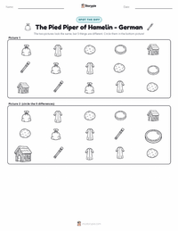 The Pied Piper of Hamelin - German printable worksheet preview